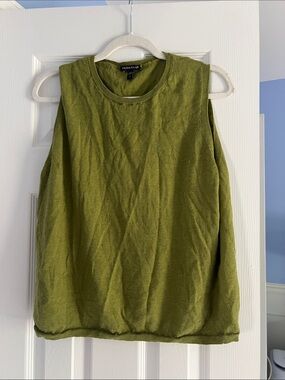 Eileen Fisher Olive Sleeveless Knit tank